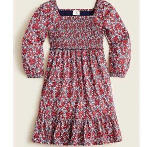 J. Crew Crewcuts girls smocked dress with long sleeves floral print 12